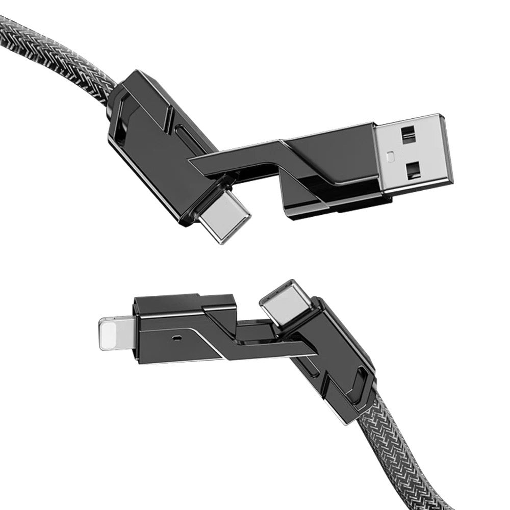Cable Monster 4-in-1 100W USB-C Charging Cable with Interchangeable Connectors
